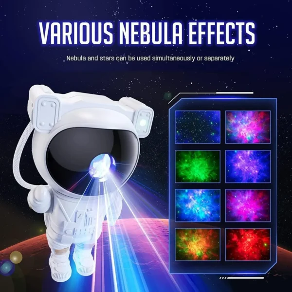 Astronaut Galaxy Projector - 360 Magnetic Head Rotation, Remote Control - Image 3