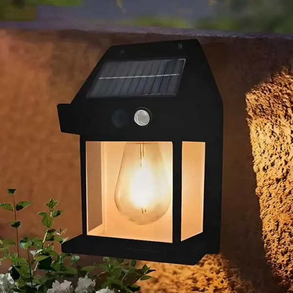 BRIGHTDAZZLE Solar Wall Light – Motion Sensor, Dusk-to-Dawn, Waterproof Outdoor Lantern - Image 2