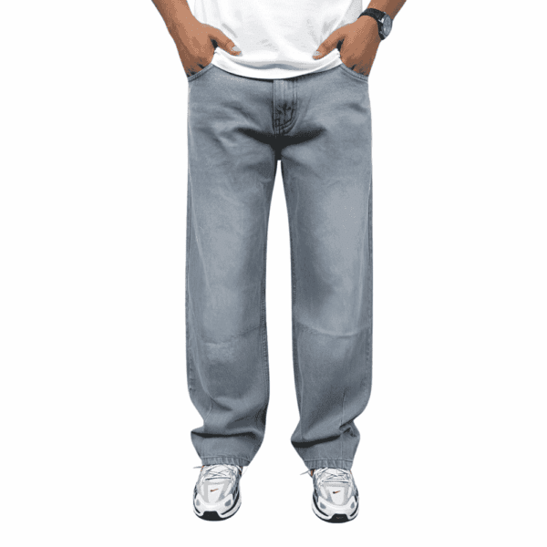 60 Thieves Men’s Loose Fit Jeans – Vintage Grey Denim