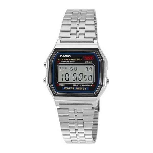 Casio Unisex Vintage Digital Silver Watch | Retro Stainless Steel Band